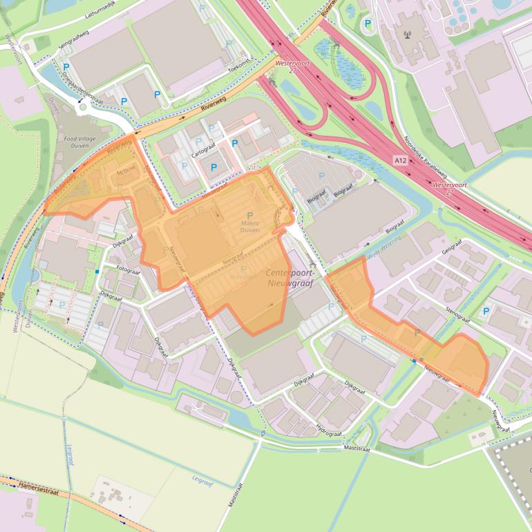 Kaart van postcodegebied 6921RJ.