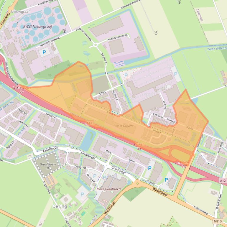 Kaart van postcodegebied 6921RZ.
