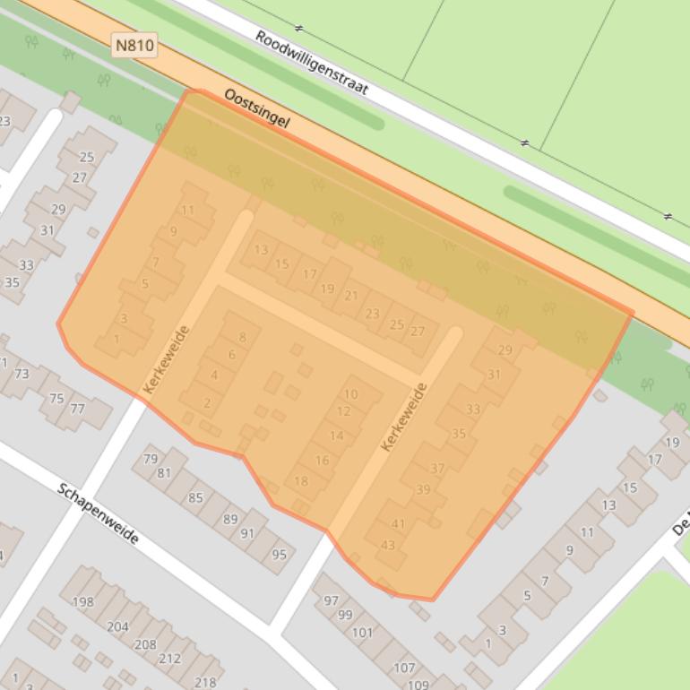 Kaart van postcodegebied 6921SC.