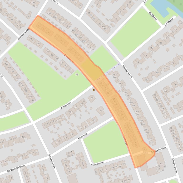 Kaart van postcodegebied 6921TA.