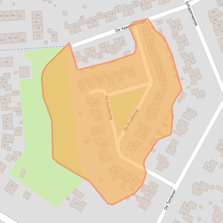 Kaart van postcodegebied 6921TL.