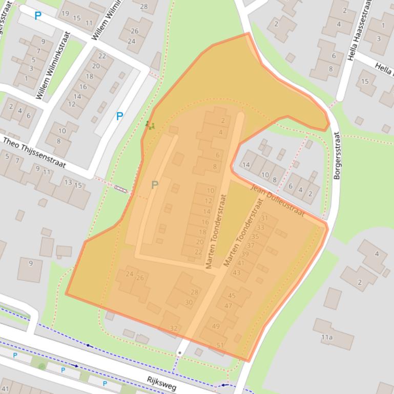 Kaart van postcodegebied 6921TM.