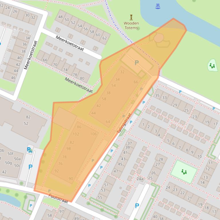 Kaart van postcodegebied 6921WE.