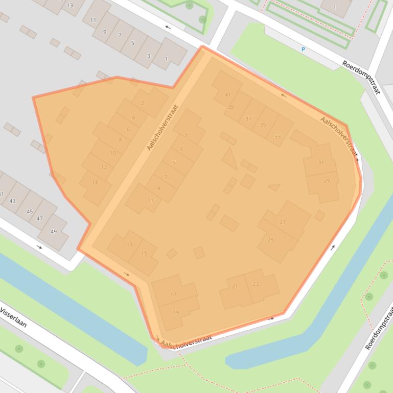 Kaart van postcodegebied 6921WR.