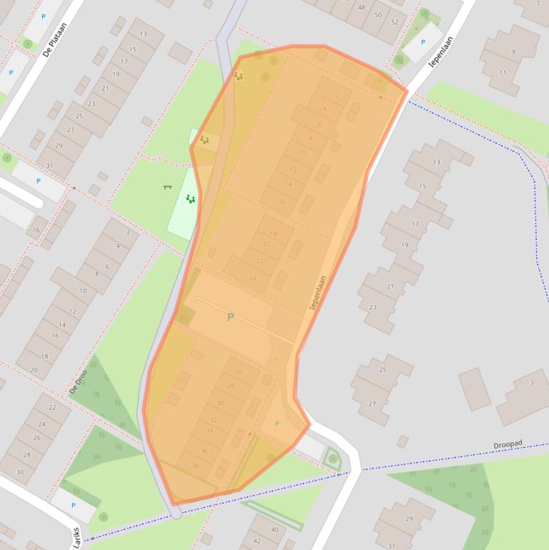 Kaart van postcodegebied 6921XM.