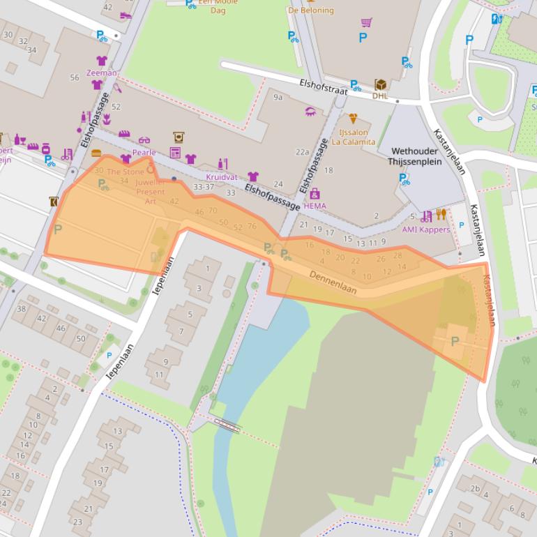 Kaart van postcodegebied 6921XP.