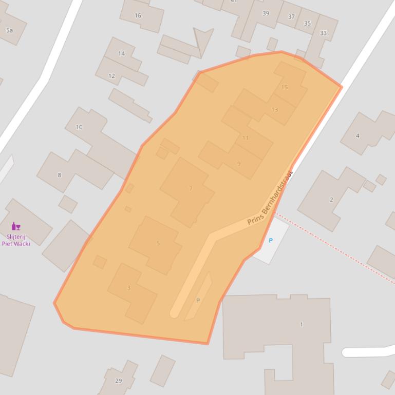 Kaart van postcodegebied 6921XV.