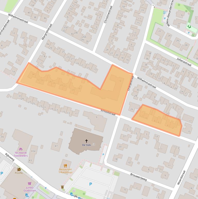 Kaart van postcodegebied 6921ZP.