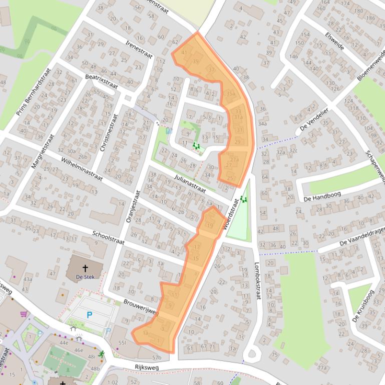 Kaart van postcodegebied 6921ZS.