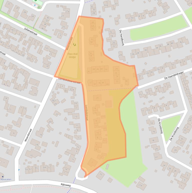Kaart van postcodegebied 6921ZX.