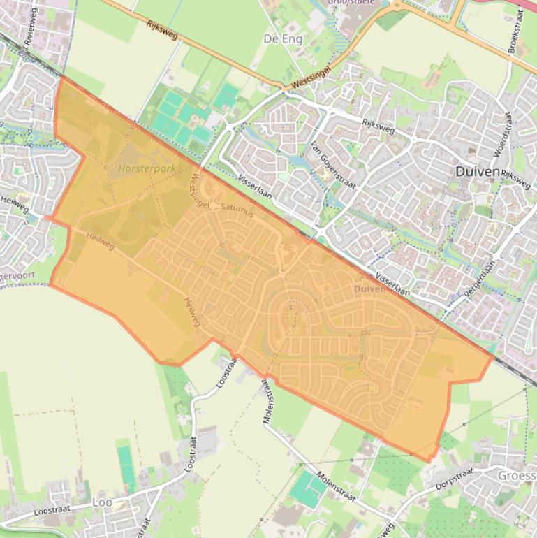 Kaart van postcodegebied 6922.