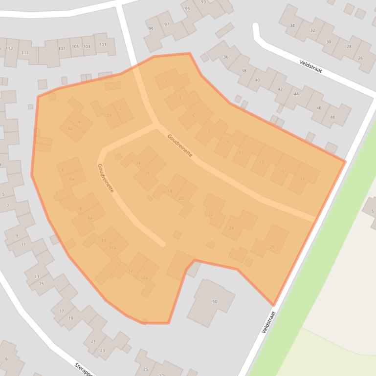 Kaart van postcodegebied 6922AE.