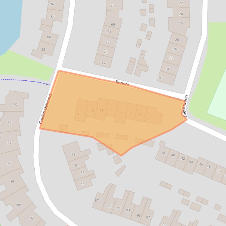 Kaart van postcodegebied 6922AG.