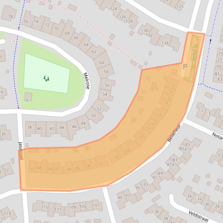 Kaart van postcodegebied 6922AK.