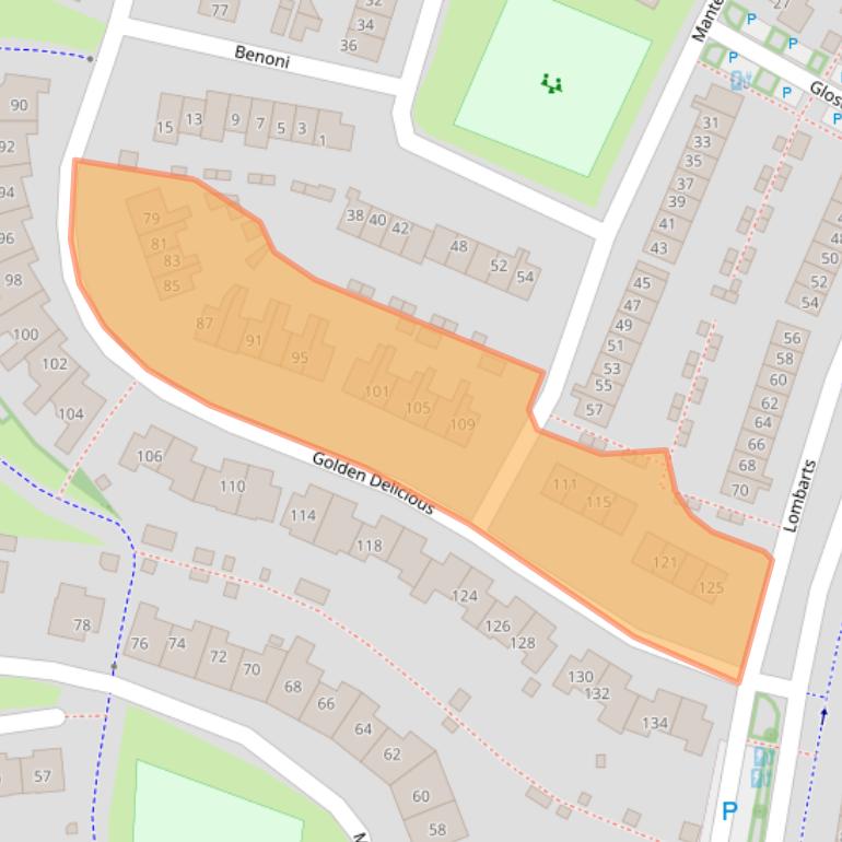 Kaart van postcodegebied 6922AR.