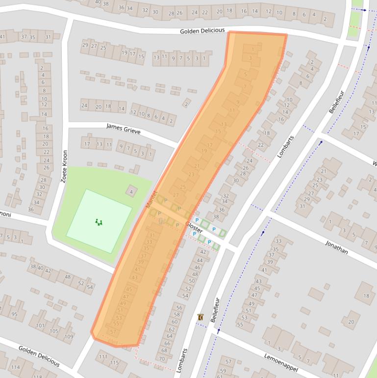 Kaart van postcodegebied 6922AV.