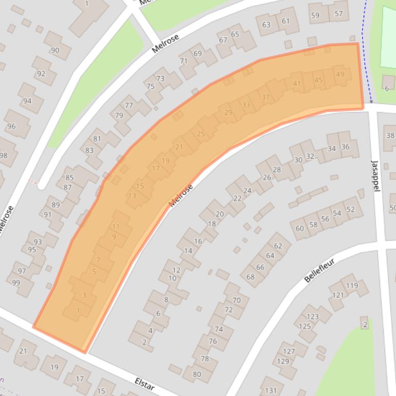 Kaart van postcodegebied 6922BB.