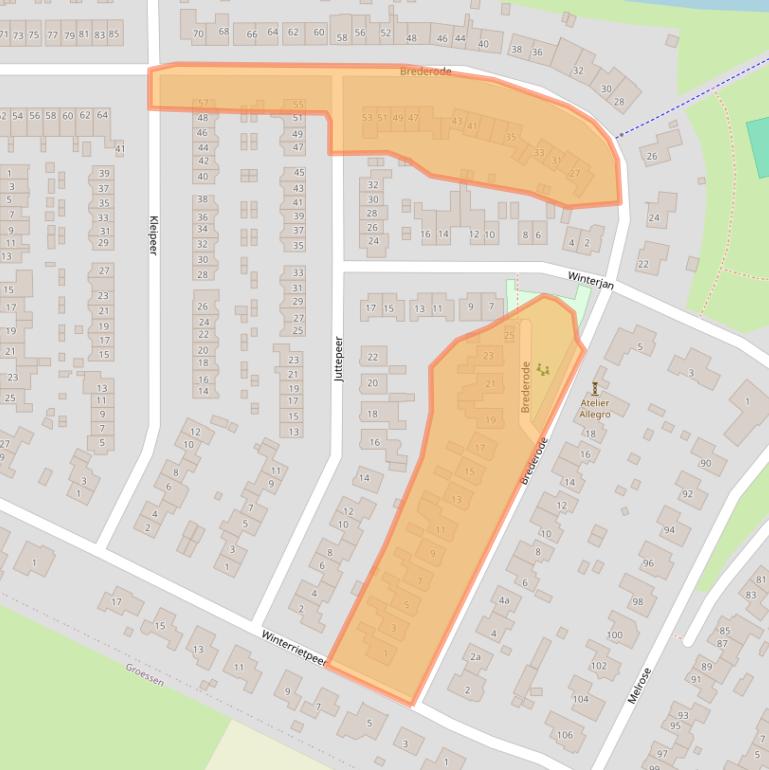 Kaart van postcodegebied 6922BL.