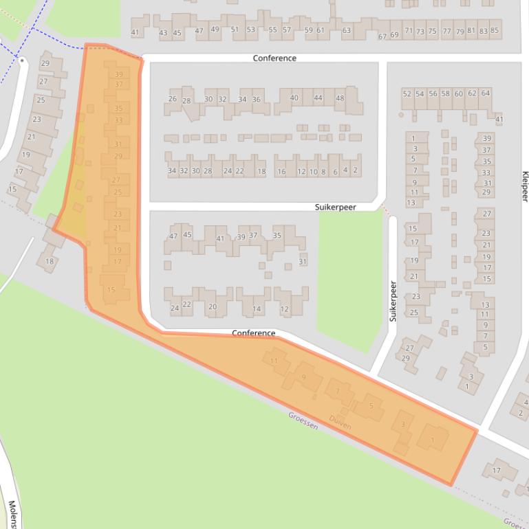 Kaart van postcodegebied 6922CC.