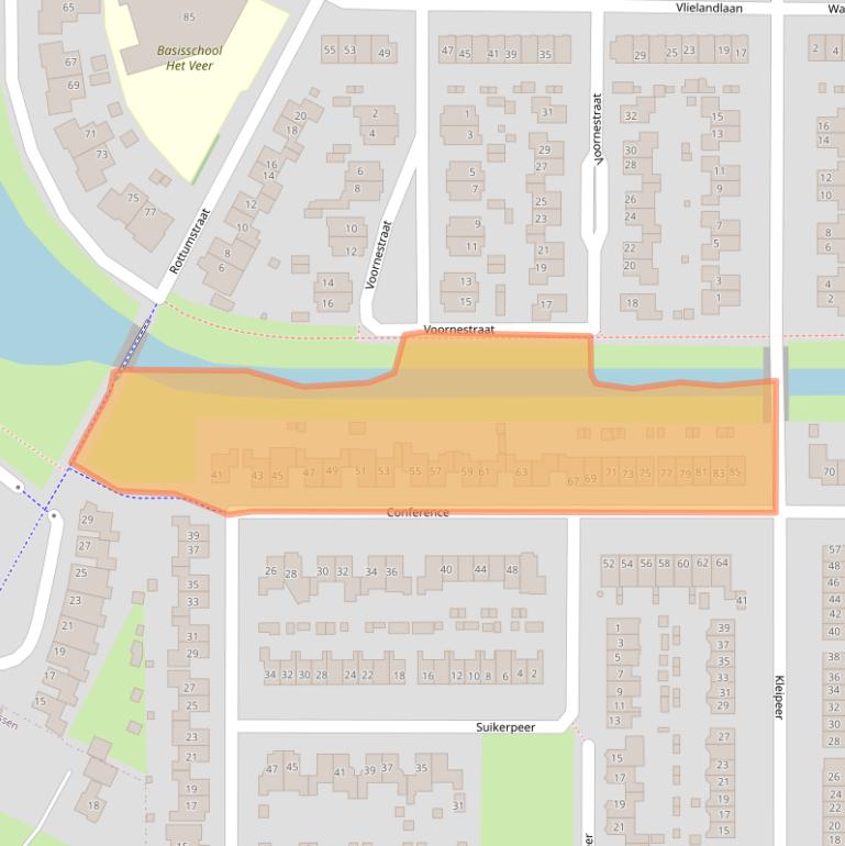 Kaart van postcodegebied 6922CD.