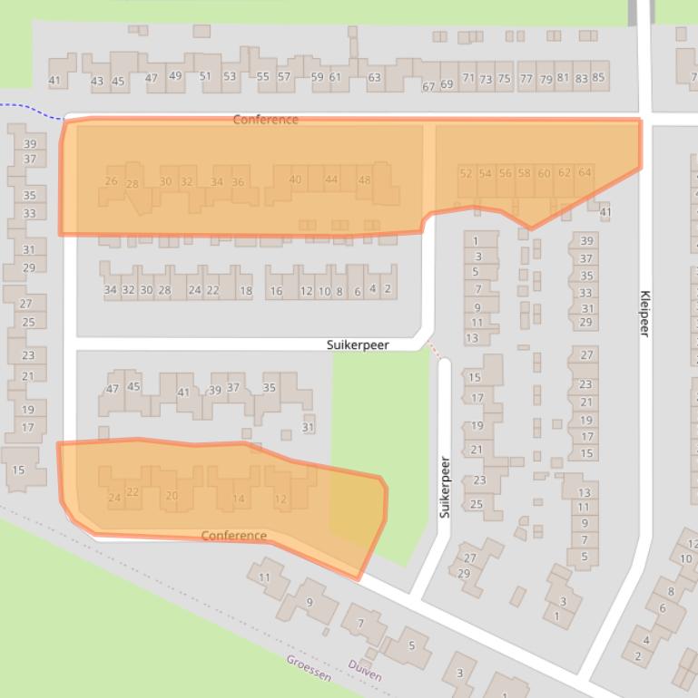 Kaart van postcodegebied 6922CE.