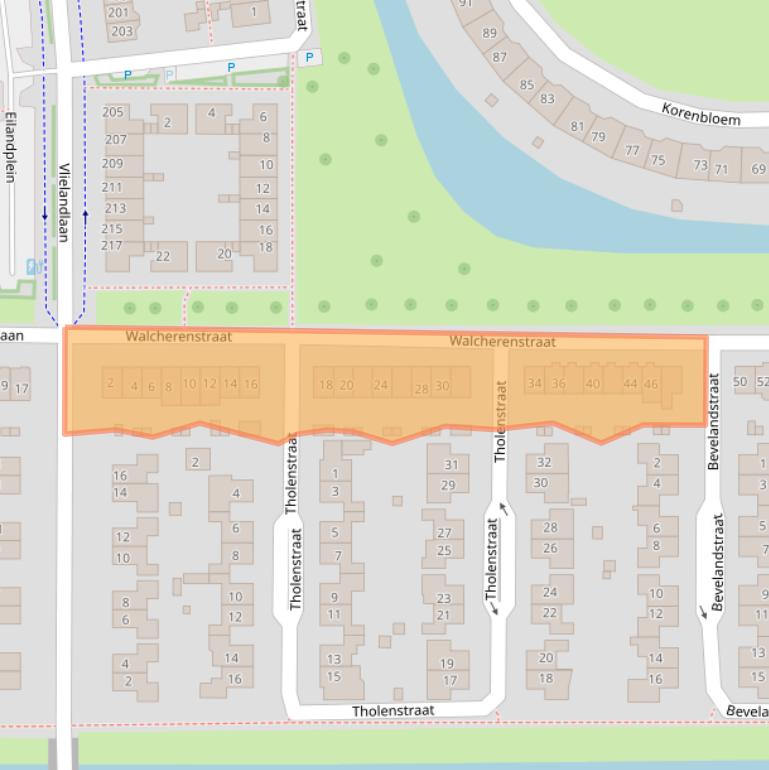 Kaart van postcodegebied 6922DD.