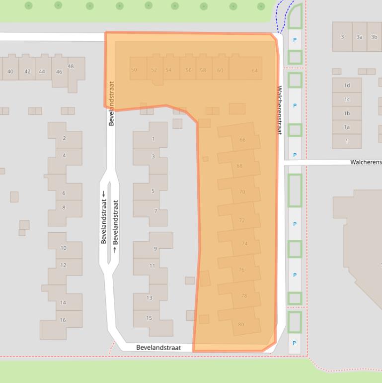 Kaart van postcodegebied 6922DE.