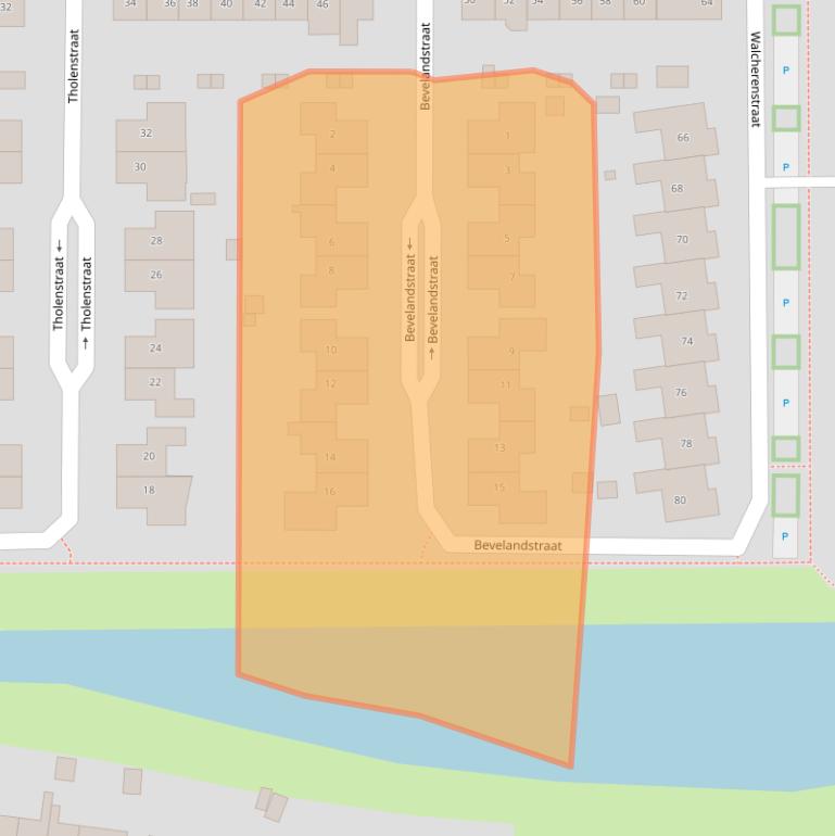 Kaart van postcodegebied 6922DG.