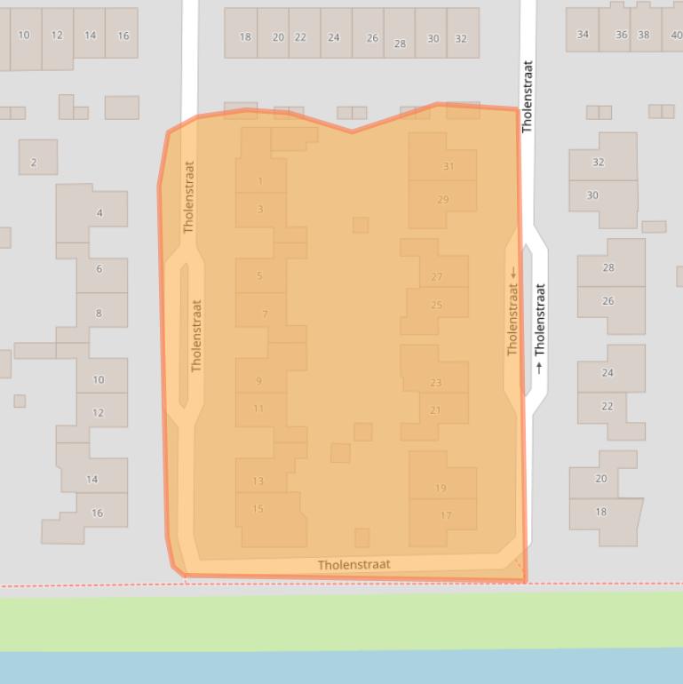 Kaart van postcodegebied 6922DH.