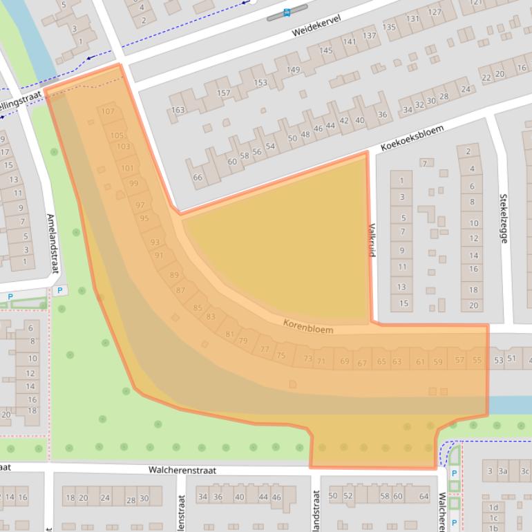 Kaart van postcodegebied 6922GM.