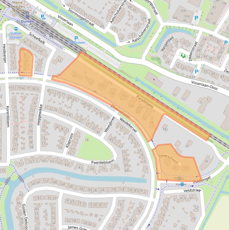Kaart van postcodegebied 6922GV.