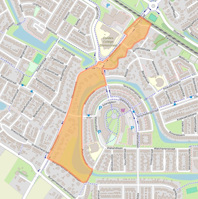Kaart van postcodegebied 6922JA.