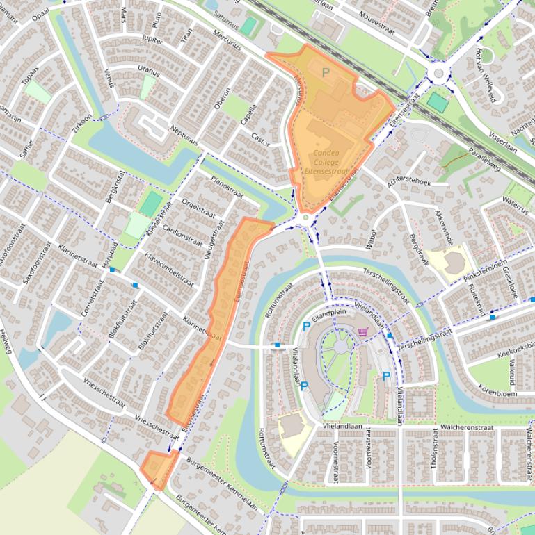 Kaart van postcodegebied 6922JB.