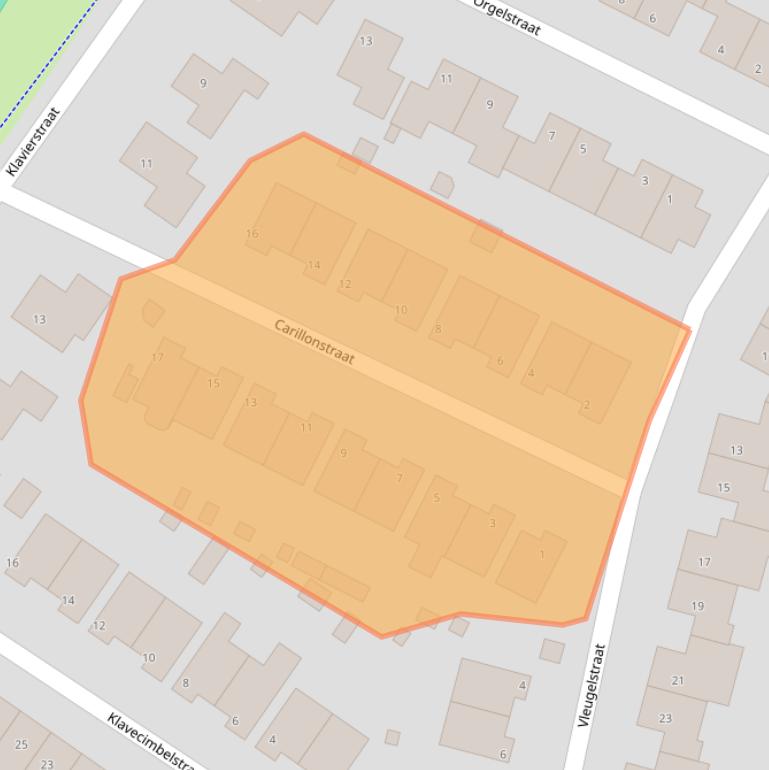 Kaart van postcodegebied 6922JK.