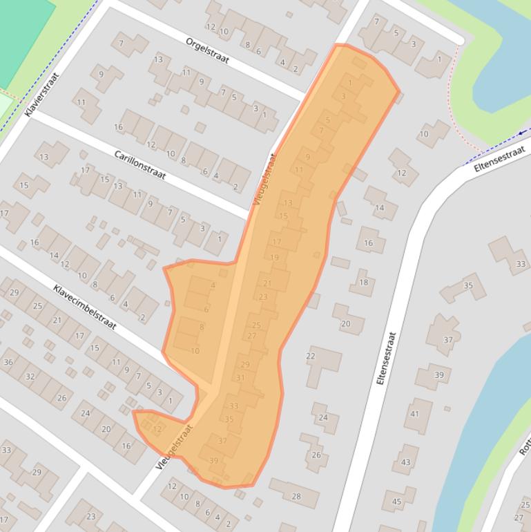 Kaart van postcodegebied 6922JM.