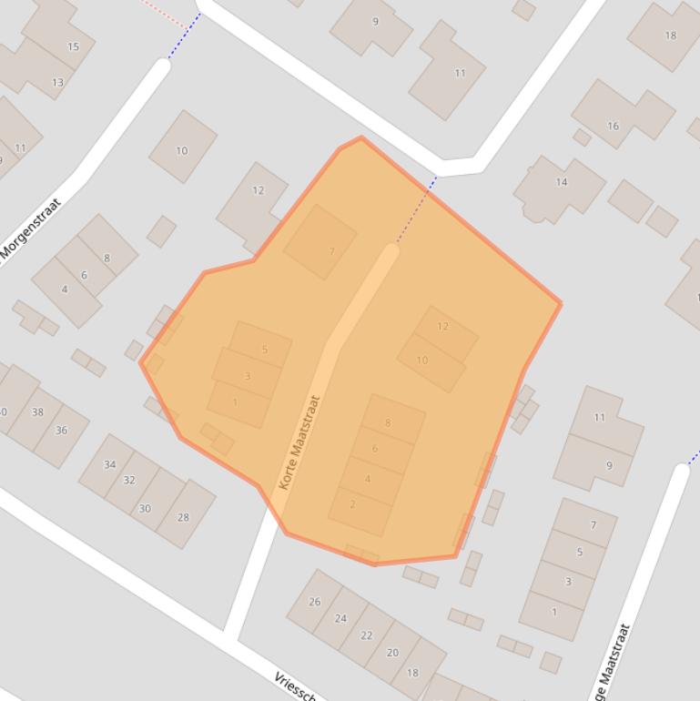 Kaart van postcodegebied 6922JR.