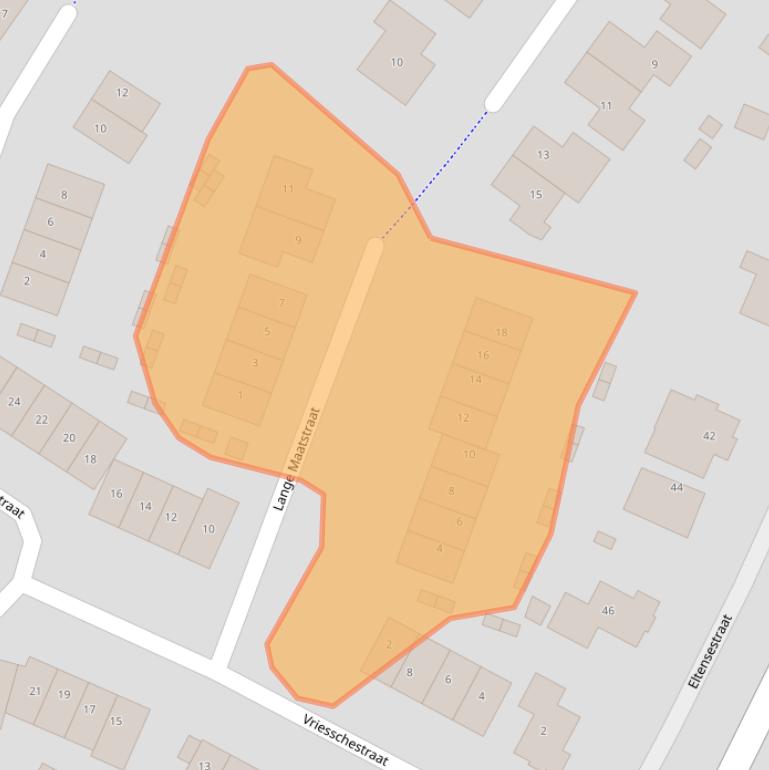 Kaart van postcodegebied 6922JS.