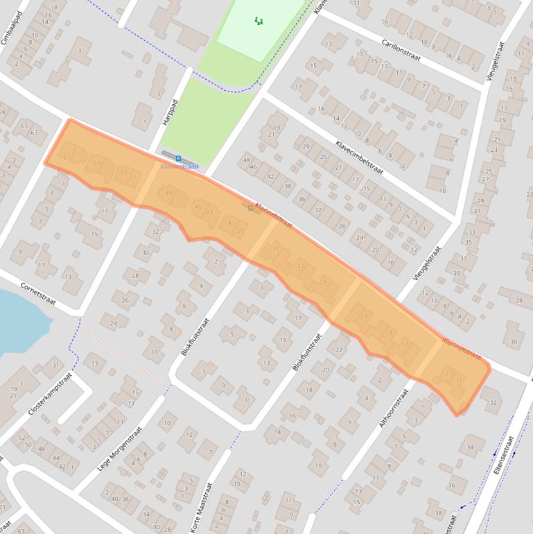 Kaart van postcodegebied 6922JW.