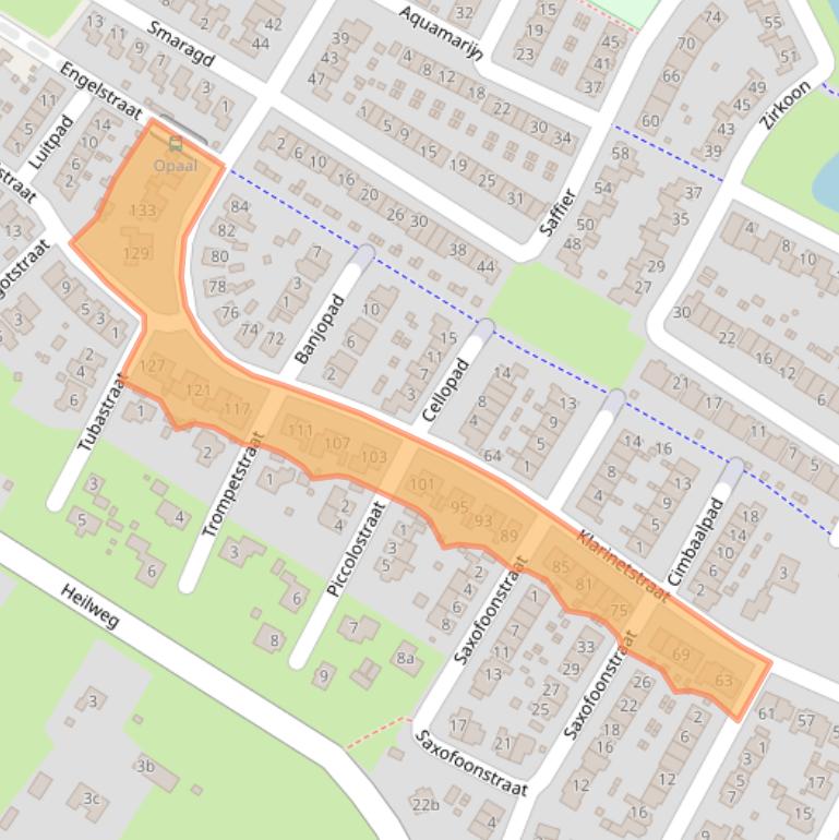 Kaart van postcodegebied 6922JX.