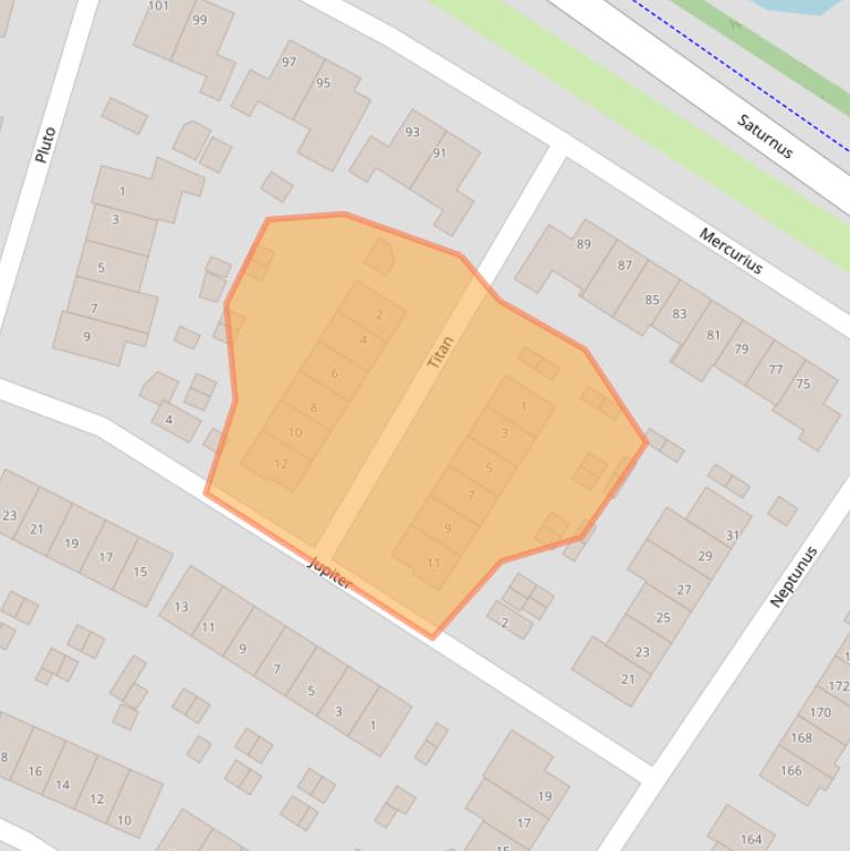 Kaart van postcodegebied 6922LS.