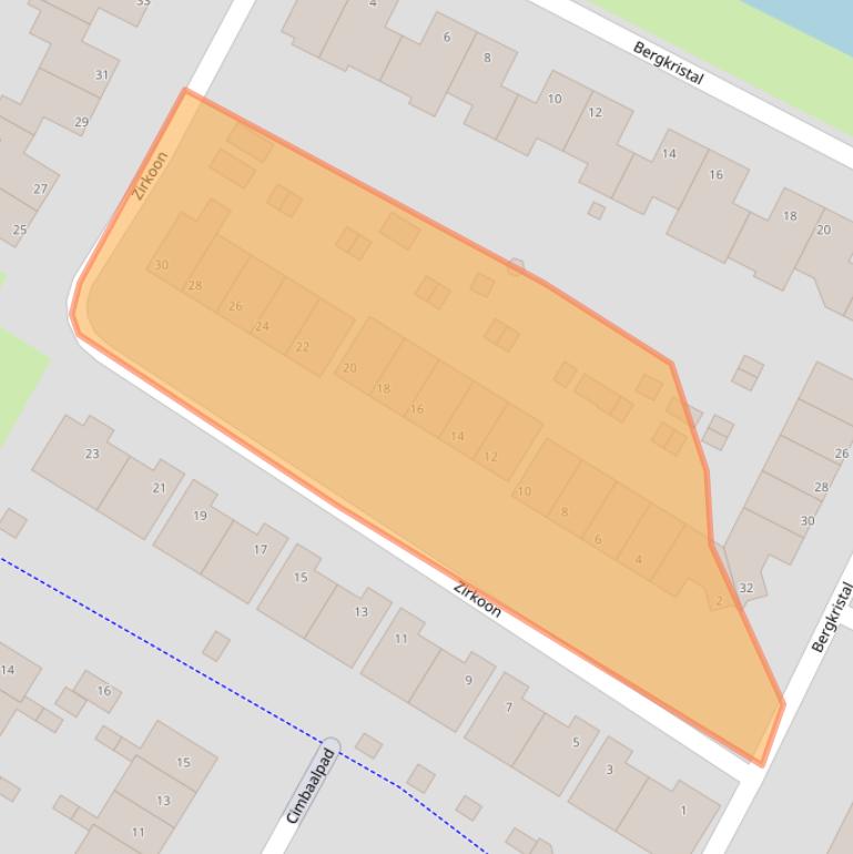 Kaart van postcodegebied 6922NG.