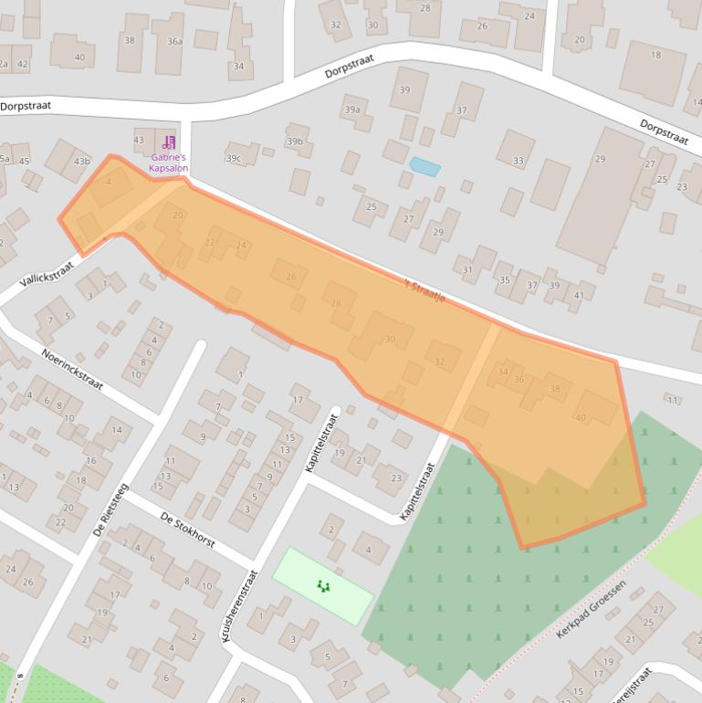 Kaart van postcodegebied 6923AM.