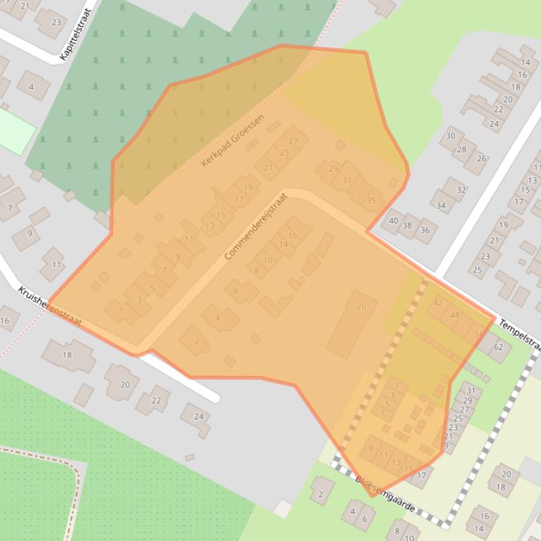 Kaart van postcodegebied 6923AX.