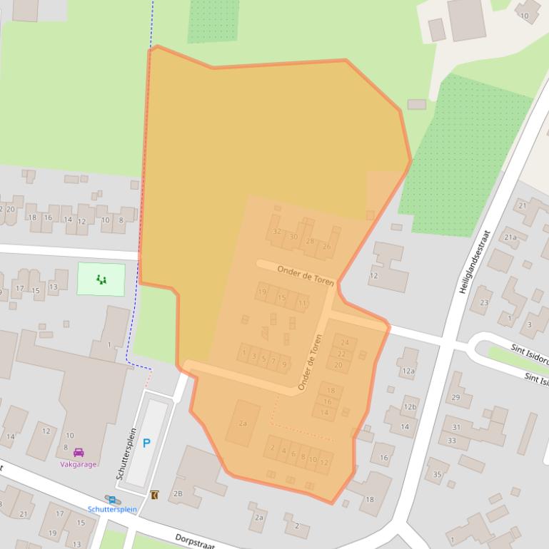 Kaart van postcodegebied 6923AZ.