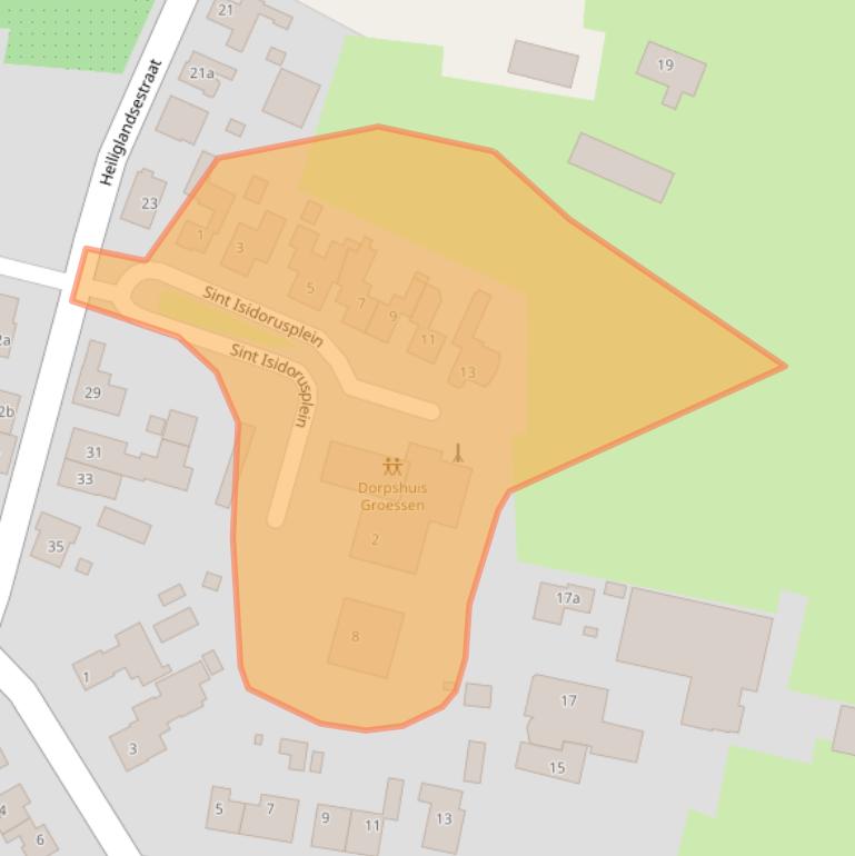 Kaart van postcodegebied 6923BD.