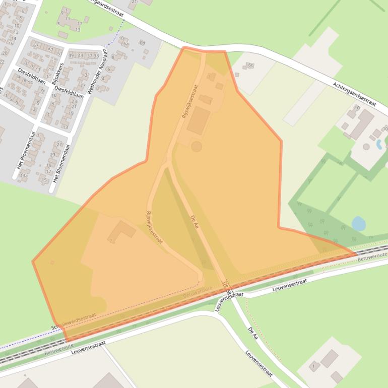 Kaart van postcodegebied 6923BH.