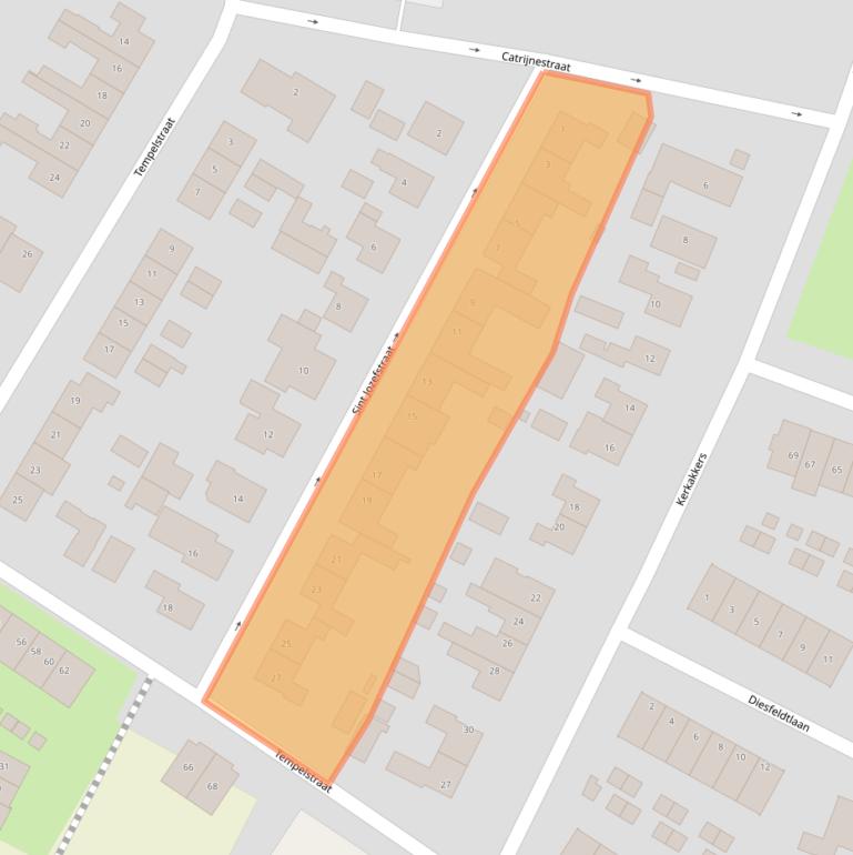 Kaart van postcodegebied 6923BT.