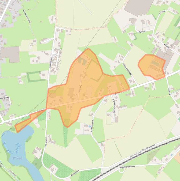 Kaart van postcodegebied 6923CC.