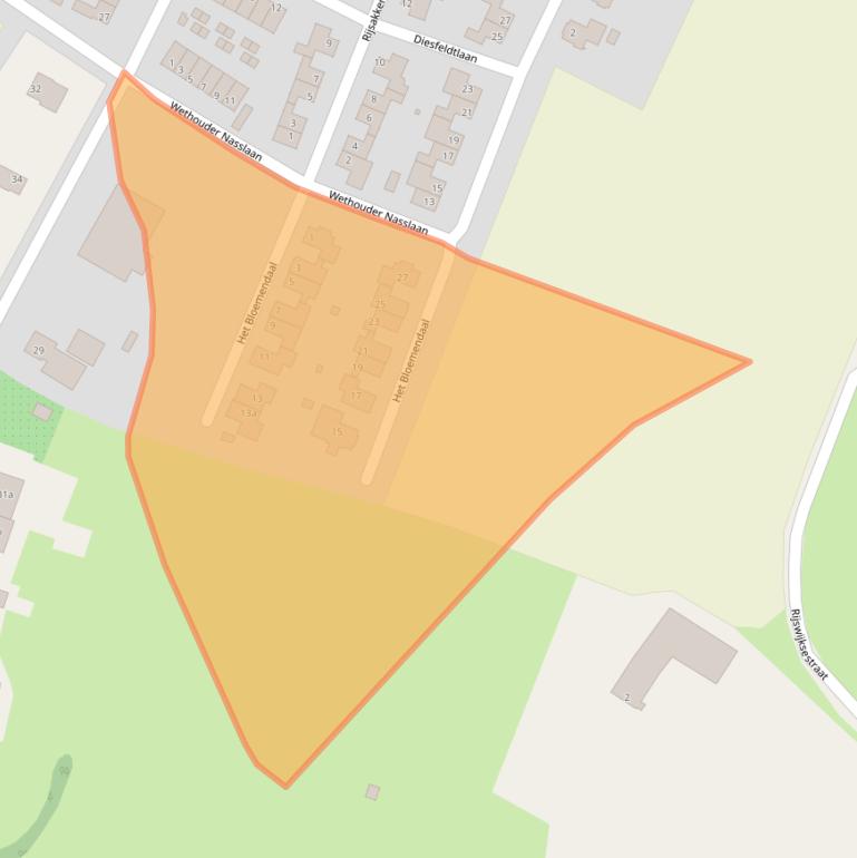 Kaart van postcodegebied 6923PK.