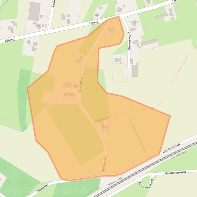 Kaart van postcodegebied 6923SC.